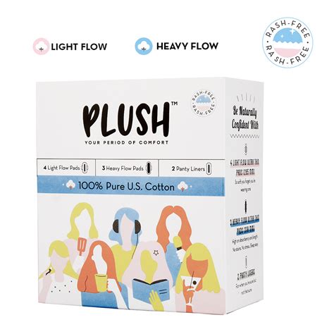 Plush 100% Pure US Cotton Ultra Thin Sanitary Pads, 7 Count Price, Uses ...