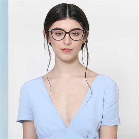 Buy Blue Block Phone & Computer Glasses: Blue Blue Full Rim Cat Eye ...