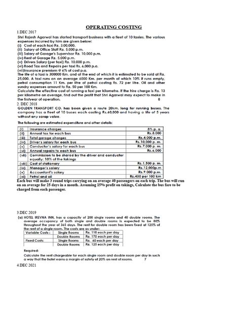 Image result for Operating Costing