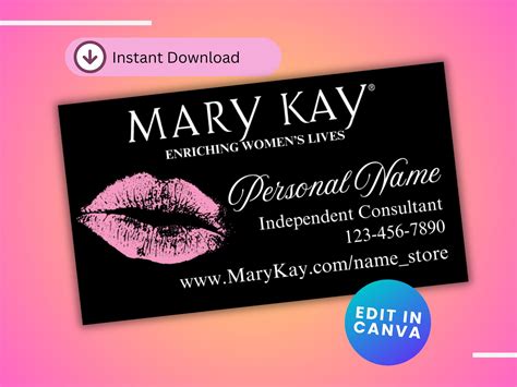 Mary Kay Business Card Template 的图像结果