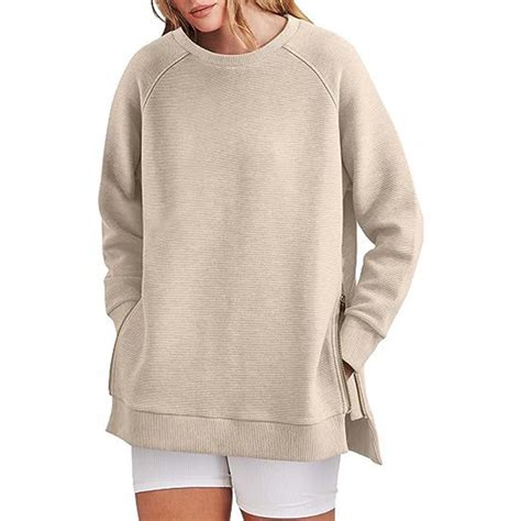 Jiyugala Sweatshirt for Women Sweatshirts Long Sleeve Tunic Tops Crew ...