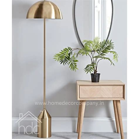 Hdc Antique Brass Metal Floor lamp with Shade Living Room Standing lam