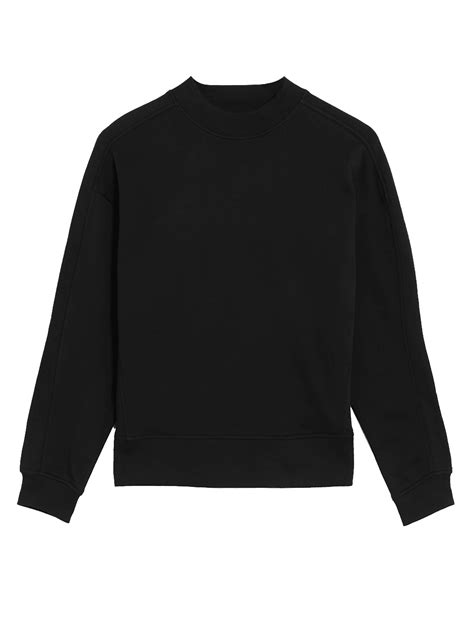 Buy Pure Cotton High Neck Sweatshirt at Marks & Spencer
