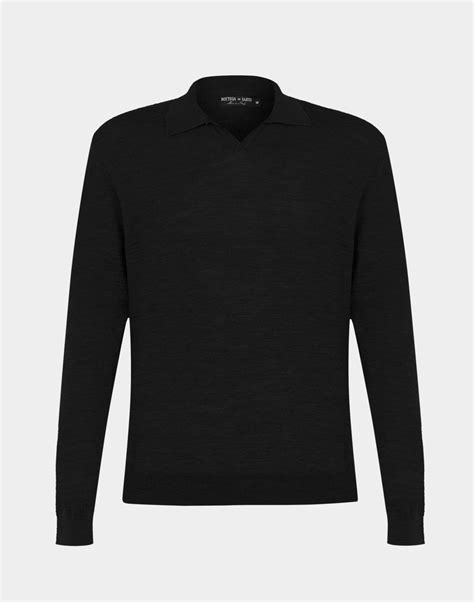 Italian Extra-fine Merino Wool Polo Sweater - Bottega Del Sarto