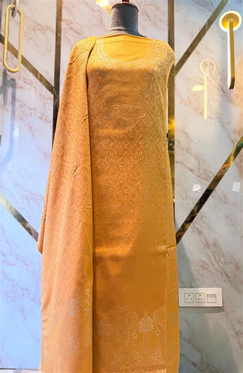 Premium Gold woollen party 🎉 suit – Aur Dikhao.