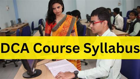 DCA Course Syllabus 2024-25 Out, Check Syllabus Subjects, Books