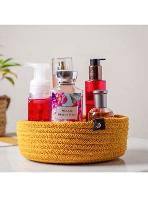 Buy JASMEY HOMES Shelf Basket Yellow Online