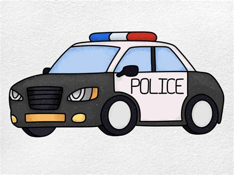 Draw a Police Car - HelloArtsy