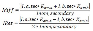 How does a MiCOM P63x relay calculate Idiff and Irestrain | Schneider ...