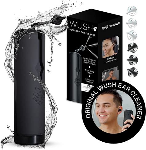 Wush Pro By Black Wolf- Deluxe Water Powered Ear Cleaner- Safe ...