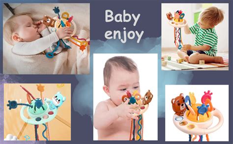 Lefan Baby Sensory Toys Montessori Pull String Learning Ropes with ...