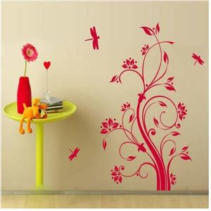 Kayra Decor Dragonfly and Flowers Wall Design Stencils for Wall ...