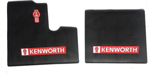 Buy Kenworth OEM Black Rubber Floor Mats w Logo Fits All T600 T800 W900 ...