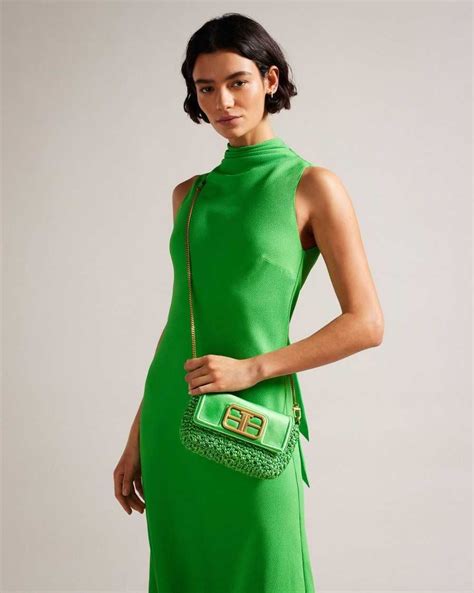 Ted Baker Cross Body Bags Order Online - Green Womens Tikyra Satin ...