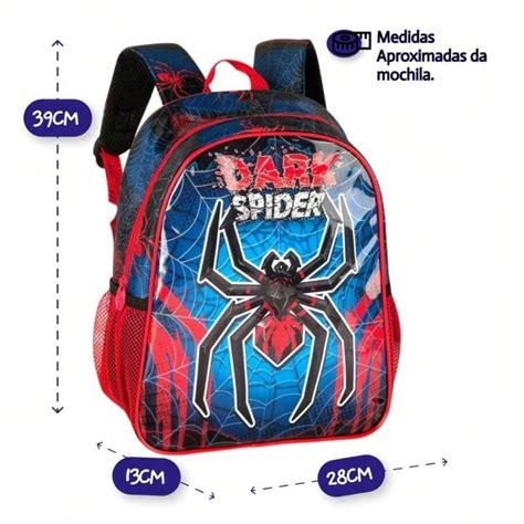 Clio Style Mochila de Costa Infantil Escolar Dark Spider Homem Aranha ...