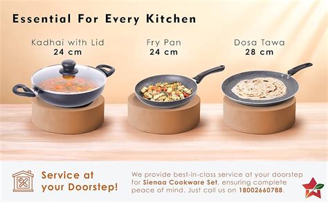 Buy Wonderchef Sienna Non-Stick Cookware 4 Pc Set | Dosa Tawa, Fry Pan ...
