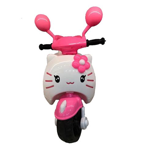 Kids Electric Ride On Hello Kitty Scooter Rechargeable Kids Motorcycle ...