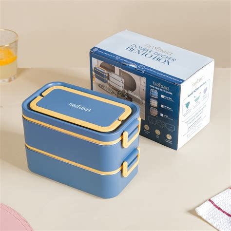 Airtight Multi Compartment Bento Lunch Box Teal 2000ml Online - Premium ...