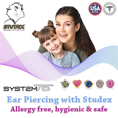 Ear piercing with STUDEX System75 is Allergy-free, hygienic & safe ...