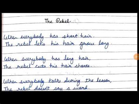 Poem: The Rebel Video Lecture - Crash Course for Class 7 (Hinglish)