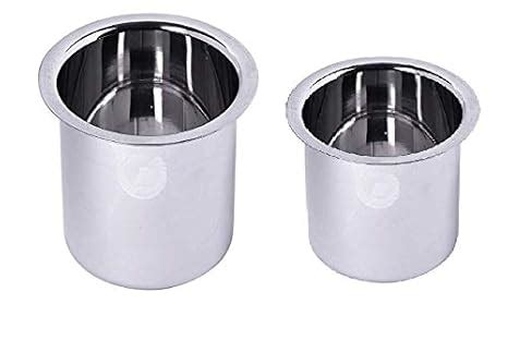 Bartan Star Stainless Steel Deep Gunj for Milk & Water -1 Litre & 2 ...