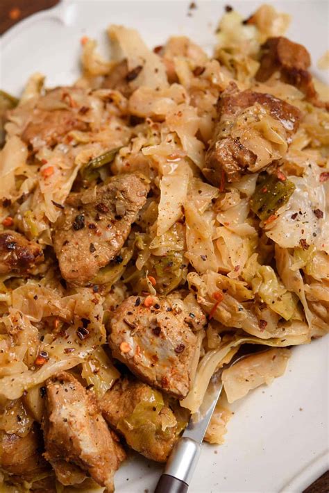Pork With Cabbage (one-pot, simple + easy) - Real Greek Recipes