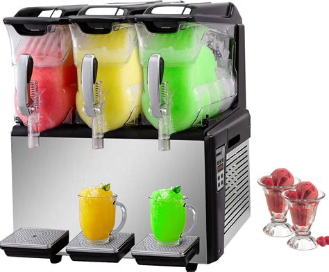 Amazon.com: VEVOR Slushy Machine, 10L*3 Tank Slushie Machine for Home ...