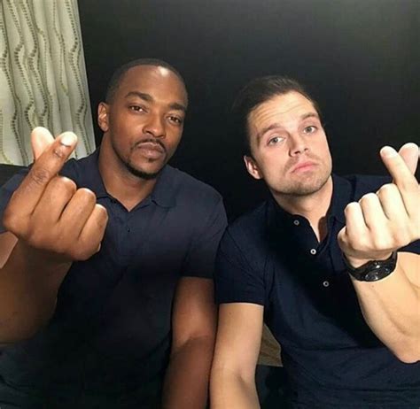 Sebastian ⭐️ Stan and Anthony Mackie | Marvel actors, Sebastian stan ...