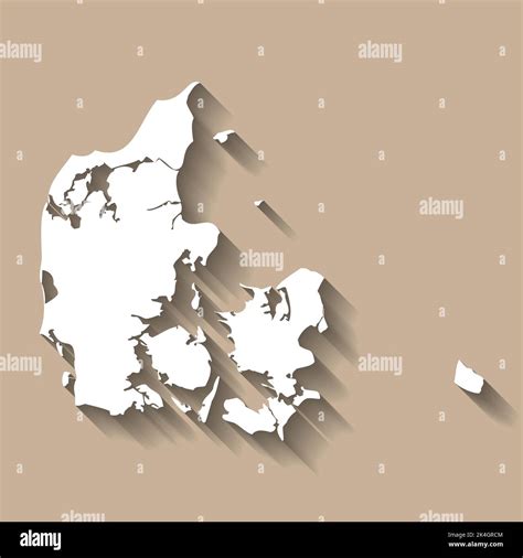 Denmark vector country map silhouette Stock Vector Image & Art - Alamy