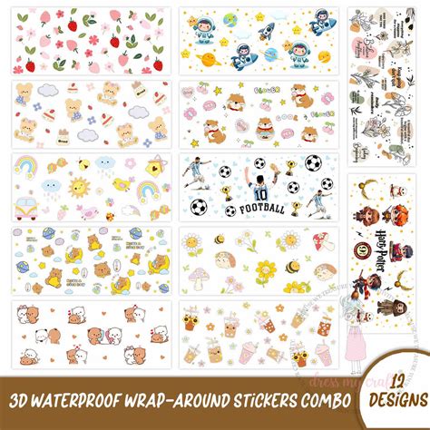 3D Waterproof Wrap-around Stickers Combo – CRAFTERS CORNER