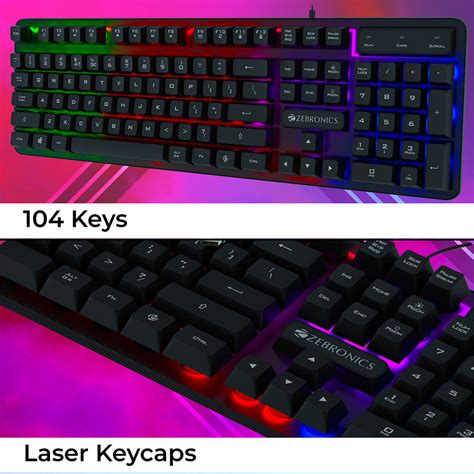 Zebronics Transformer-K1 Wired Gaming Keyboard with RGB Backlight