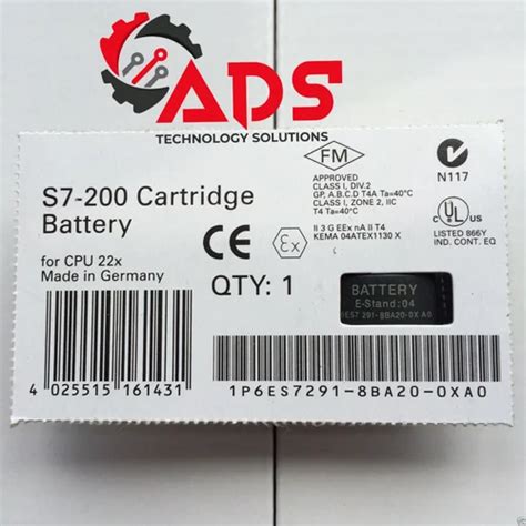 SIMATIC S7-200, BATTERY MODULE - SIEMENS 6ES7291-8BA20-0XA0 SIMATIC S7 ...