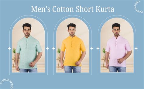 Buy DESHBANDHU DBK Men's Cotton Short Kurta Without Pant | Mandarin ...