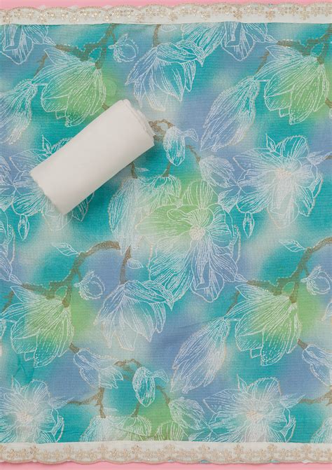 Buy Cream Zariwork Dola Silk Unstitched Salwar Suit - Koskii