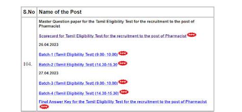 TN MRB Pharmacist Result 2023 Out, Download Scorecard Link
