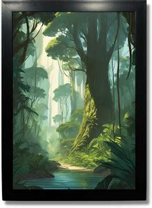 Kagaz Kala Modern Art Jungle 1 Digital Reprint 14 inch x 10 inch ...