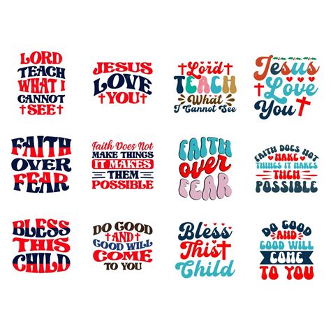 Christian svg design bundle | Premium Vector