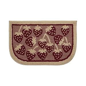 Buy Structures Textured Loop 18 x 28 in. Wedge Kitchen Rug, Strawberry ...