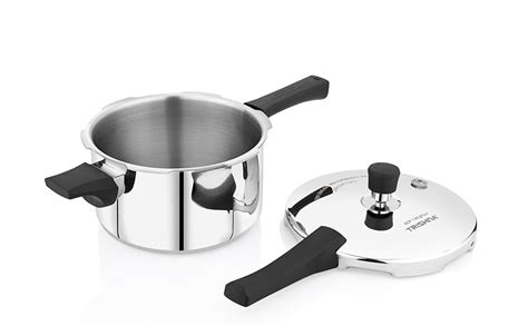 Buy Trishna Triply Stainless Steel Pressure Cooker 5 Litres Outer Lid ...