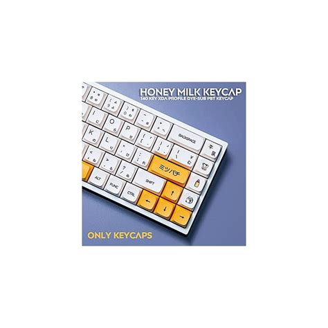 Buy ZMX Honey Milk PBT Heat Sublimation Keycap, XDA Profile ...