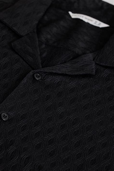 Buy Men's Black Textured Box Fit Shirt Online | Snitch – SNITCH