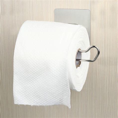 HOKIPO Magic Sticker Series No Drill SS Toilet Paper Holder in Bathroom ...