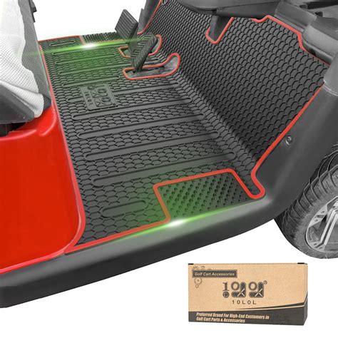 10L0L Golf Cart Mats, Upgraded Full Coverage Golf Cart Floor Mat for ...