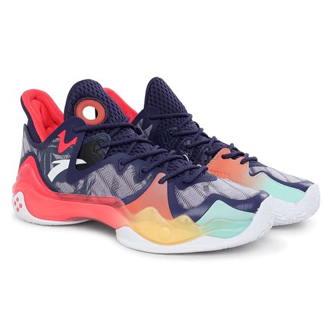 Buy ANTA Mens 812231106-6 Purple/L.Purple/Red Running Shoe - 9 UK ...