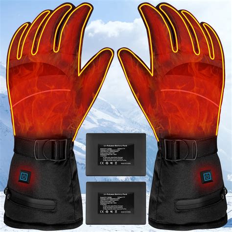 Amazon.com: Heated Gloves, 3 Heating Temperature Adjustable ...
