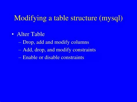 Image result for MySQL Table Structure