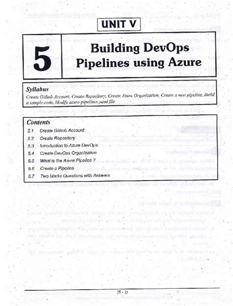CCS342 Unit 5: Building DevOps Pipelines with Azure - Notes & Steps ...