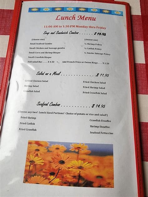 Menu at Landry's Cajun, Seafood & Steakhouse, New Iberia