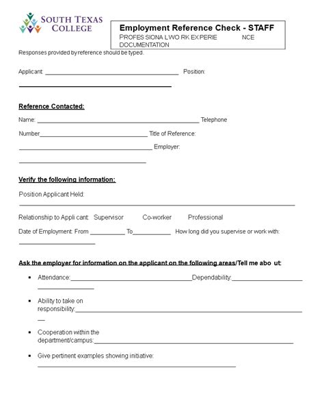 Image result for Pre Employment Reference Check Form