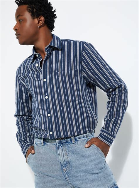 Buy URB_N Men Regular Fit Striped Casual Shirt Online at just Rs. 1199. ...
